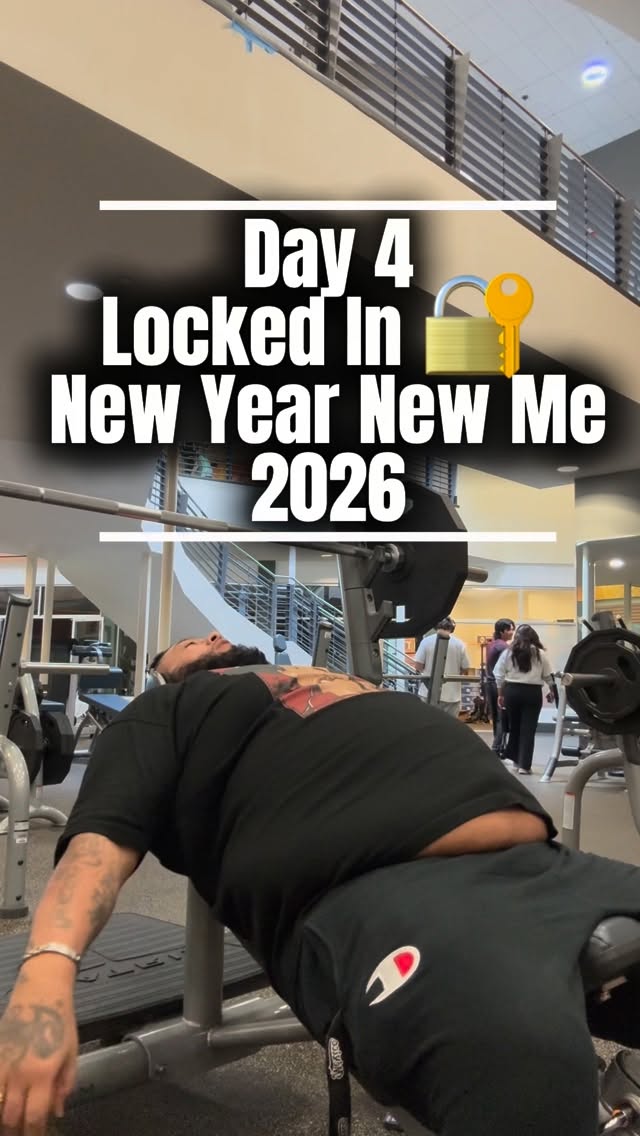 Day 4 Locked In 🔐 2026 😮‍💨 I almost made an excuse to not come to the gym but thanks to all that ...