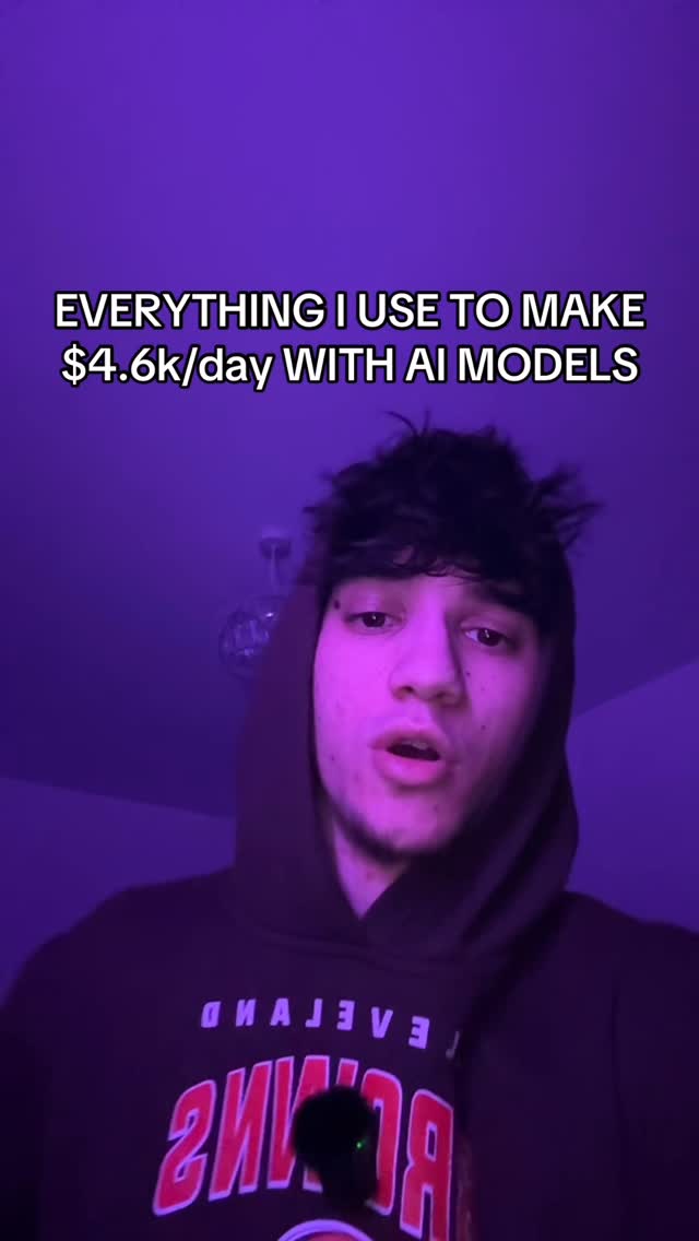 how i make $4.6k/day with ai models 🥀 comment “group” and I’ll send over the training vid…