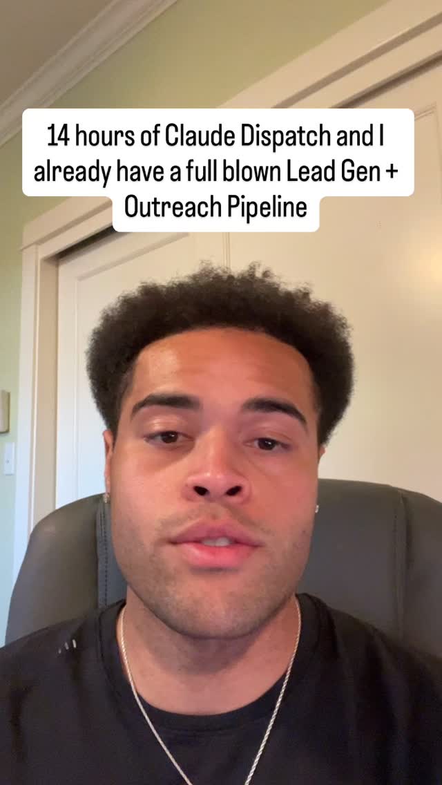 Dispatch just scraped 1900 leads and built me a full CRM in 14 hours 🤯 #claude #claudecode #clauded...