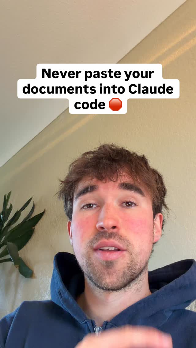 stop pasting documents into Claude Code, you're using a $200 brain as a search engine

every time yo...